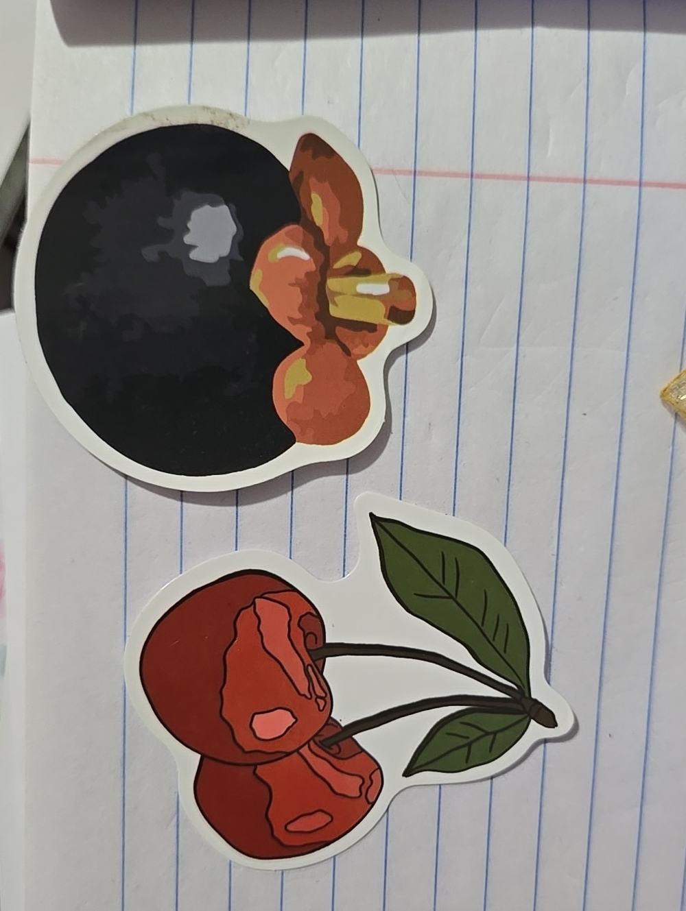 Stickers Womens Cute Fun Unique Y2k 1 Ea Cherries  mangosteen fruit